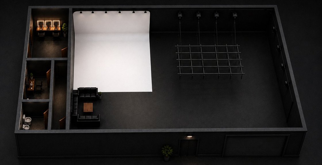 Moonlight studio, clear layout